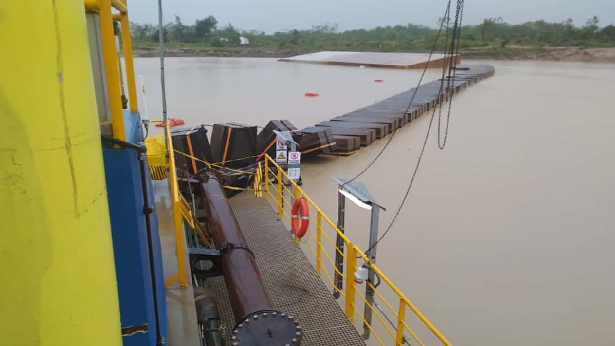Volcamiento de una draga en Nechí, bajo cauca antioqueño