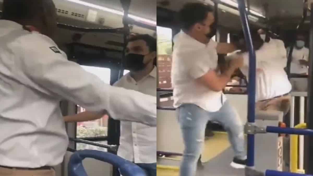Conductor de Transcaribe y pasajero se fueron a los golpes por insólita razón