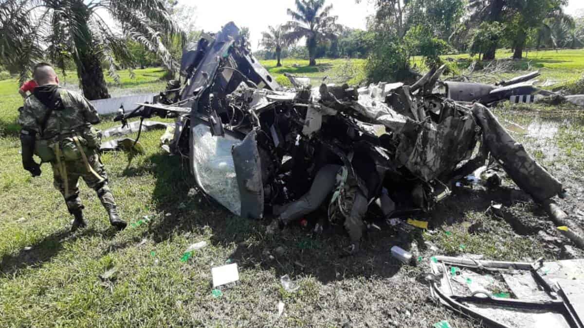 Foto: Noticias RCN. Al menos 5 muertos por accidente de helicóptero de Policía en Bolívar