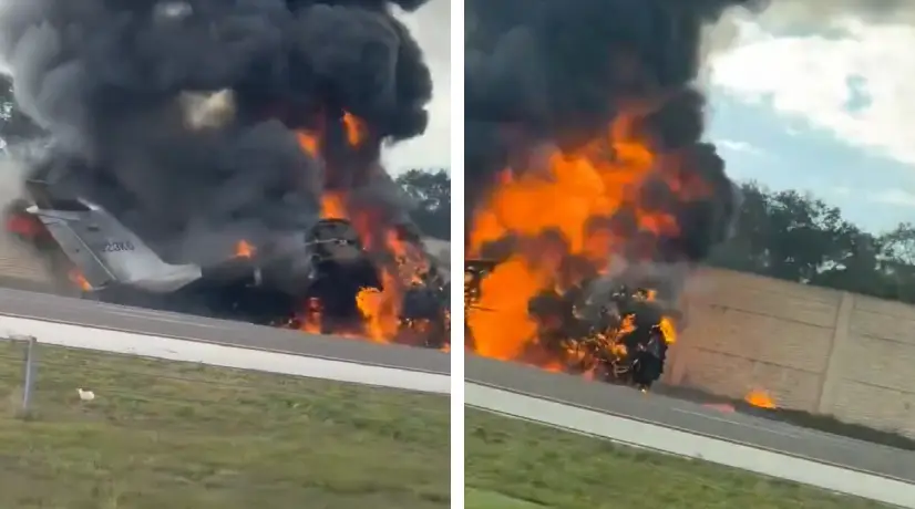 Jet privado se estrelló en carretera de Florida, EEUU