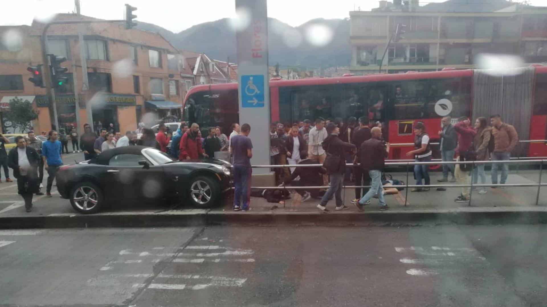 Dos personas resultaron lesionadas en el accidente. Foto: Noticias RCN