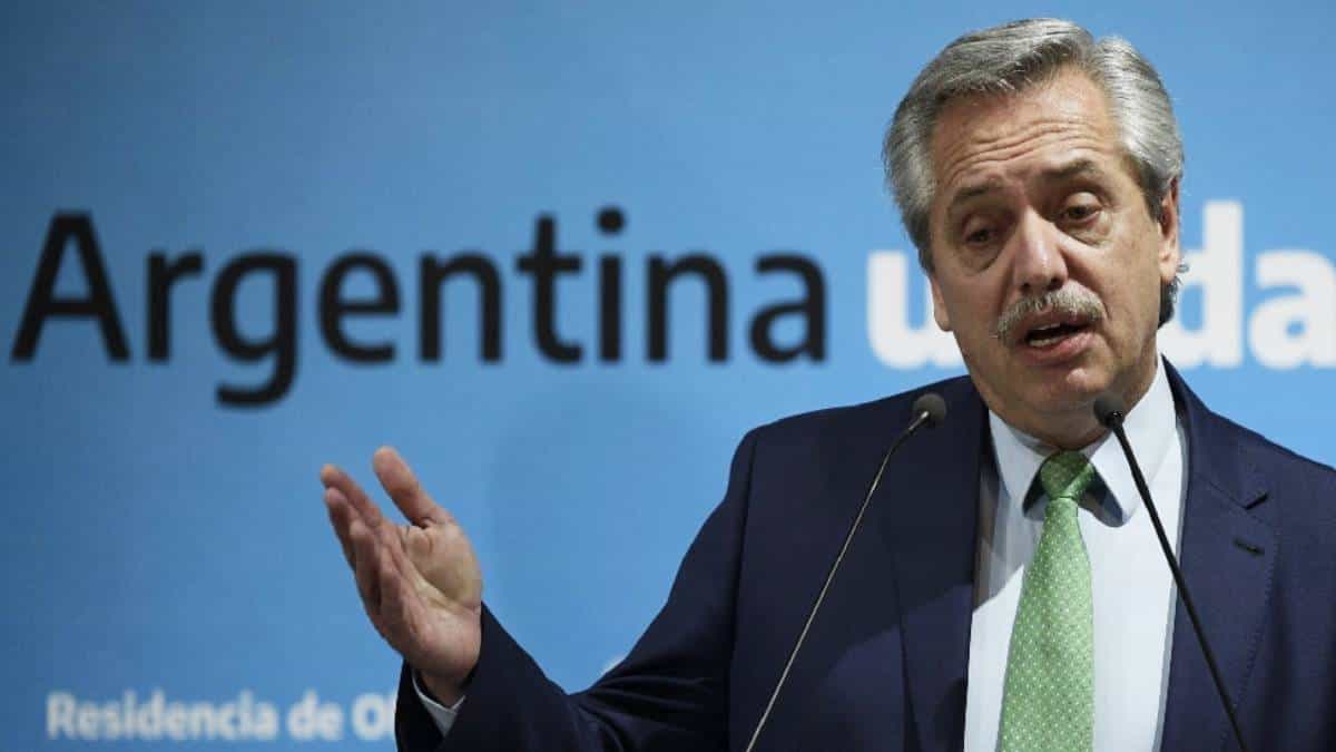 El presidente de Argentina, Alberto Fernández