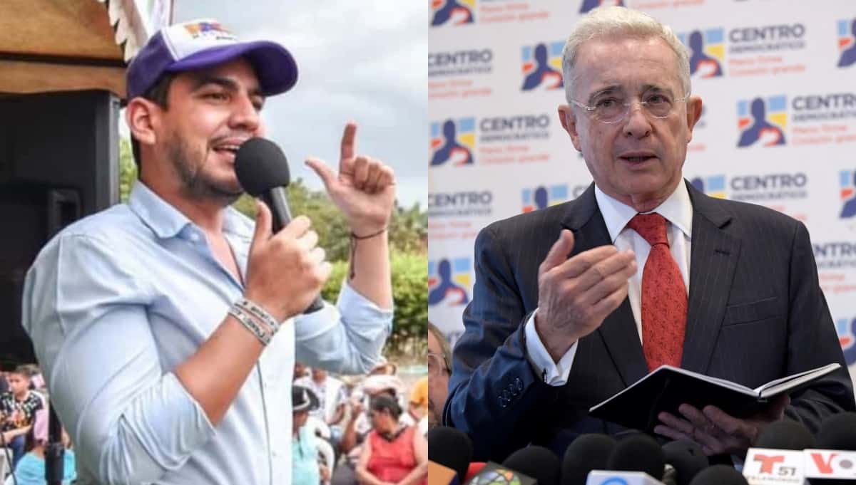 Álex Flórez y Álvaro Uribe