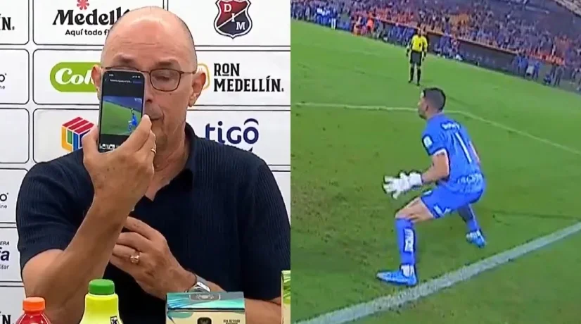 ¡Con celular en mano! Alfredo Arias estalló por polémica eliminación del Independiente Medellín