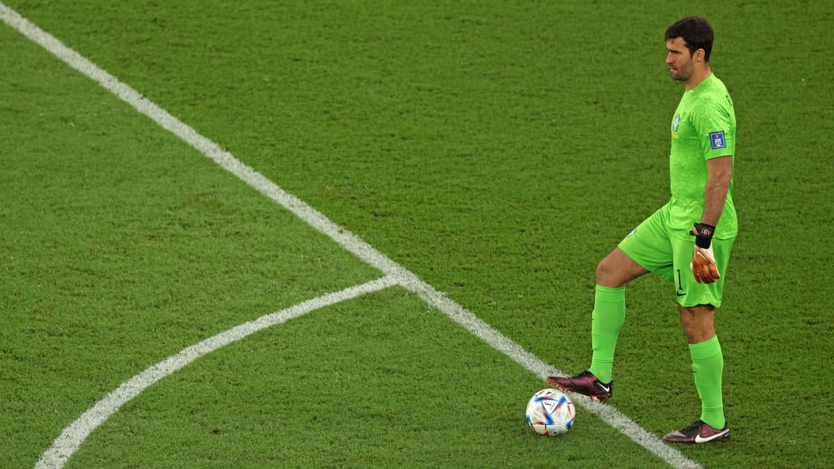 Alisson Becker, Brasil, sin recibir remates en Catar 2022