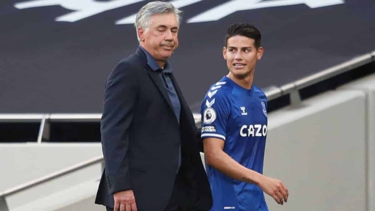 Carlo Ancelotti y James Rodríguez