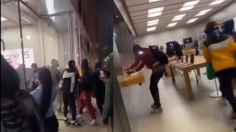 Video: enmascarados saquearon una tienda de Apple en Filadelfia, Estados Unidos