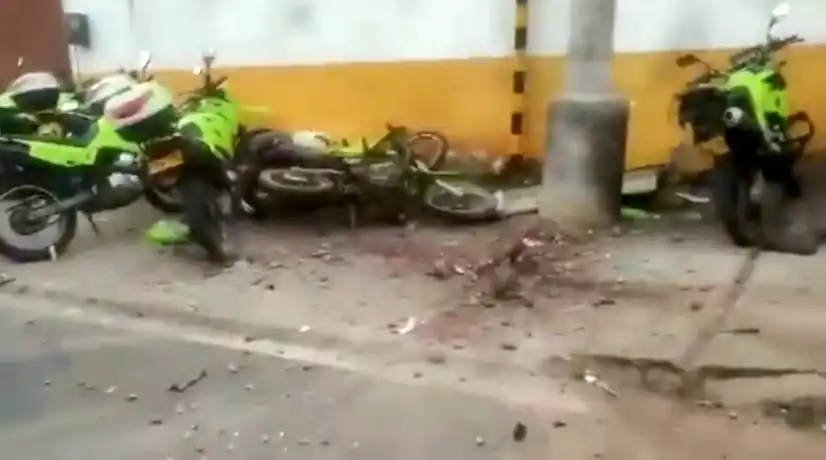 Artefacto explosivo en Bucaramanga deja hasta el momento a seis uniformados lesionados