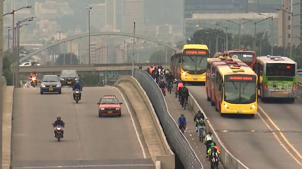 Así avanza el paro de conductores en Bogotá