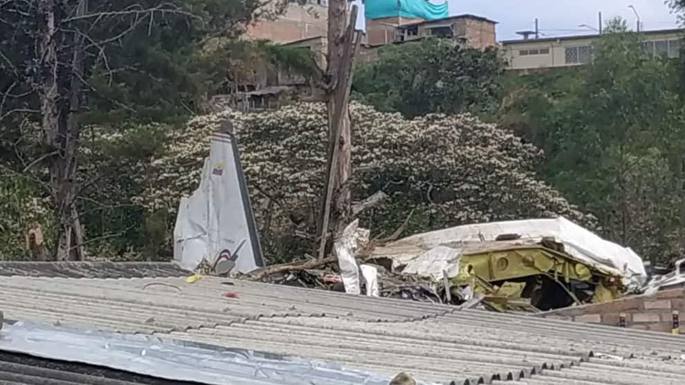 Avioneta se accidentó en barrio Junín de Popayán.