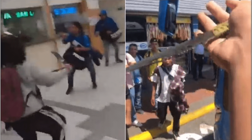 Pelea de barras bravas en el terminal de buses de Pasto y Quito