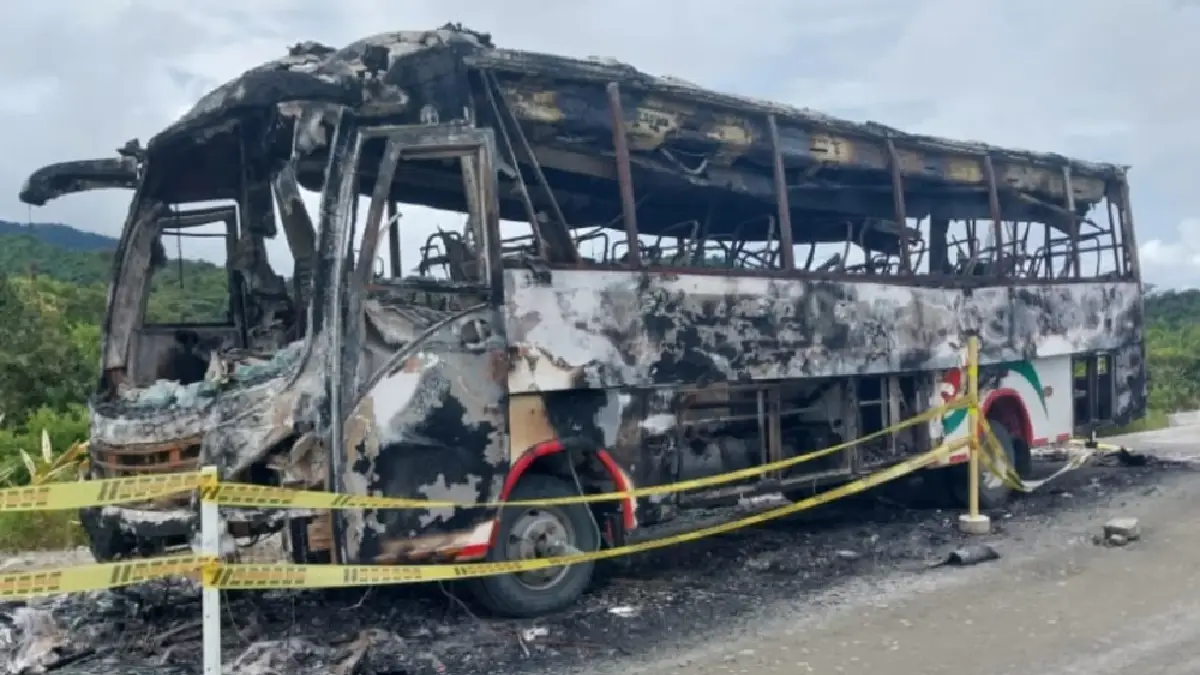 ELN habría quemado bus en Chocó