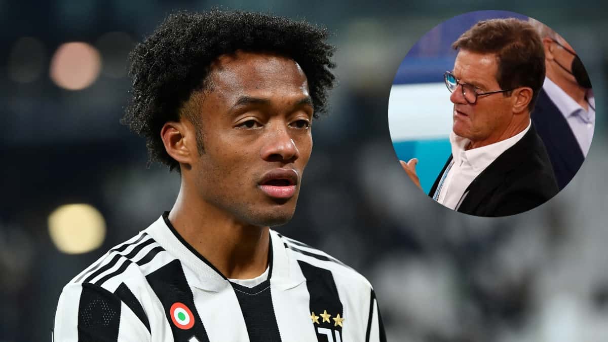 Foto: AFP Juan Guillermo Cuadrado y Fabio Capello