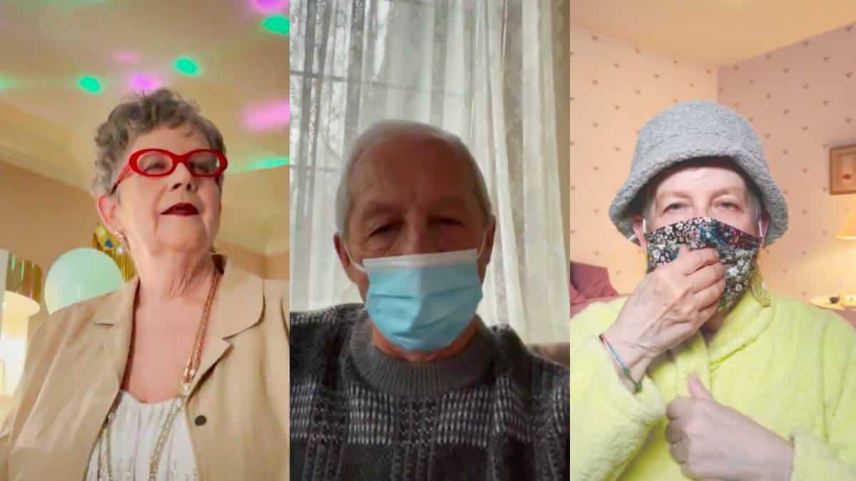 Foto: Captura de pantalla. Tres abuelos canadienses entre los 70 y 75 años de edad con divertidos tutoriales, bailes, retos y videos se han vuelto tendencia en la red social TikTok.