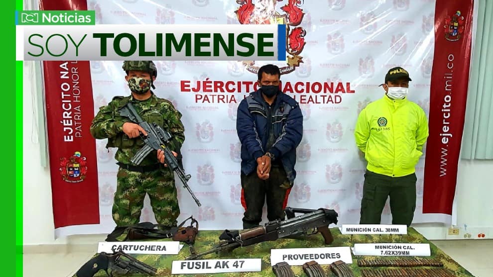 Capturan a alias Raúl, máximo cabecilla de grupo armado en Tolima