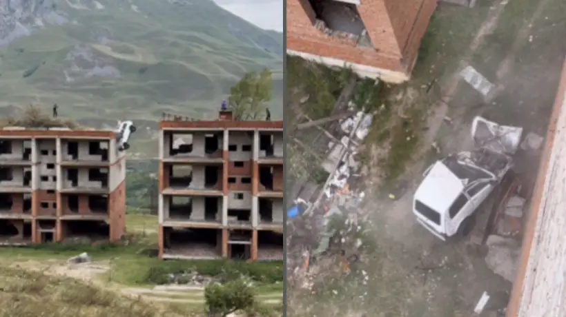 Cayó 15 metros dentro de su vehículo y quedó vivo: salió caminando