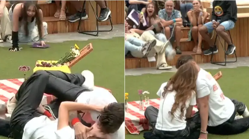 Se rompió la tensión: así fue el apasionado beso entre Nataly Umaña y Melfi en La Casa de los Famosos