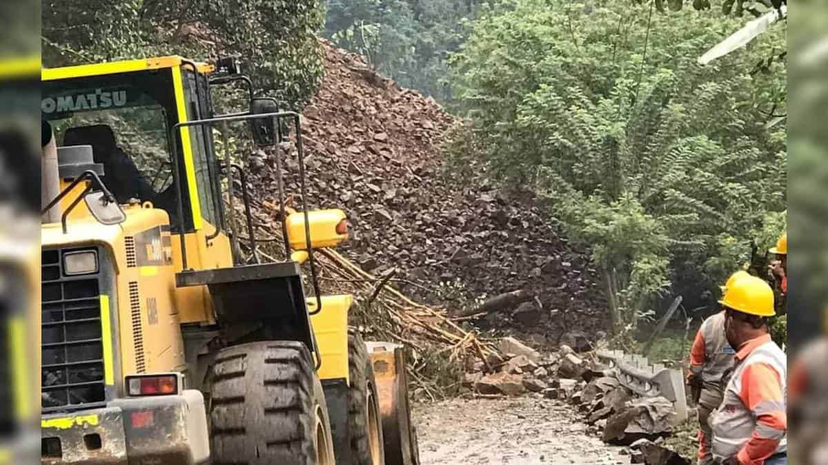 Cierre total en la Troncal del Café por derrumbe