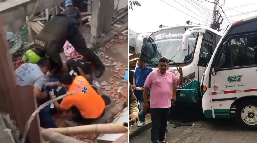 Fuerte choque entre buses escolares deja varios menores heridos en Cali