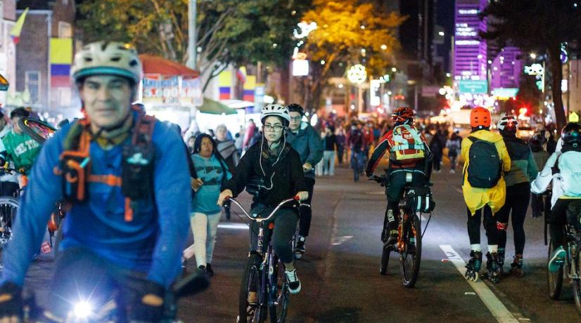Vías habilitadas con ciclovía nocturna 14 de diciembre
