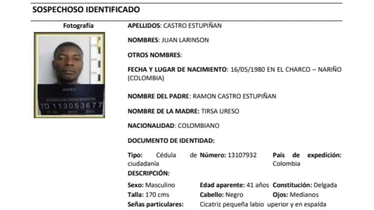 Alias Matamba es buscado con circular naranja de Interpol