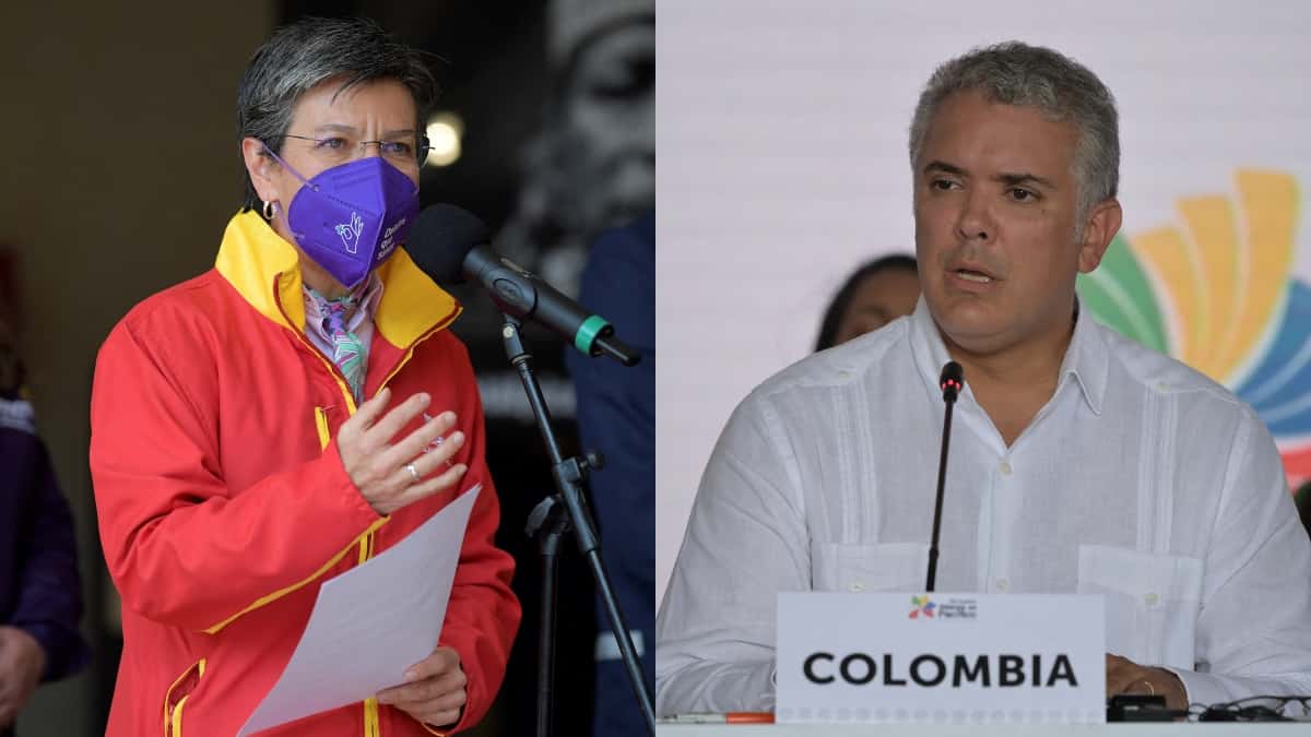 Claudia López e Iván Duque