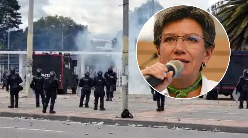 Foto: Captura del video Alcaldesa Claudia López pide a Policía entrar a la U, Nacional y detener a “criminales”