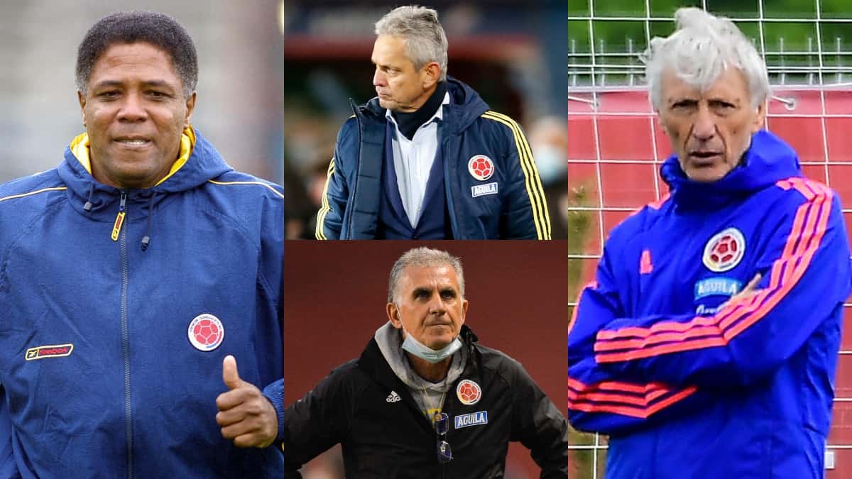 Franciso Maturana, Reinaldo Rueda, Carlos Queiroz y José Néstor Pékerman