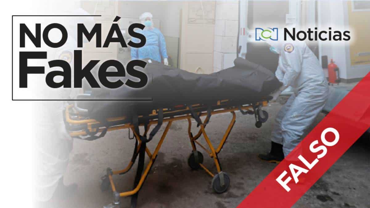 La fotografía de un cuerpo médico cargando un cadáver es una ilustración