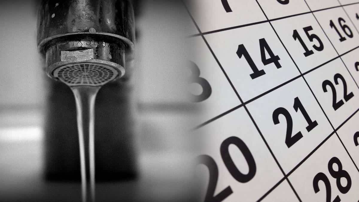 Cortes de agua para el 21 de junio