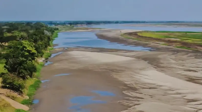 En cuatro meses, el río se ha reducido en un 60%