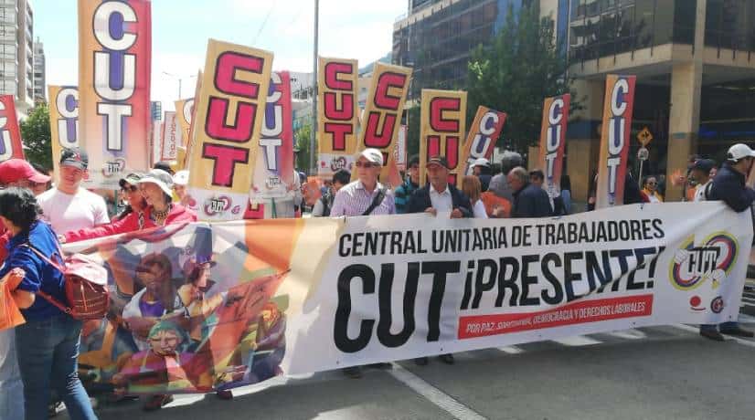 Concentraciones del Día del Trabajo en Colombia