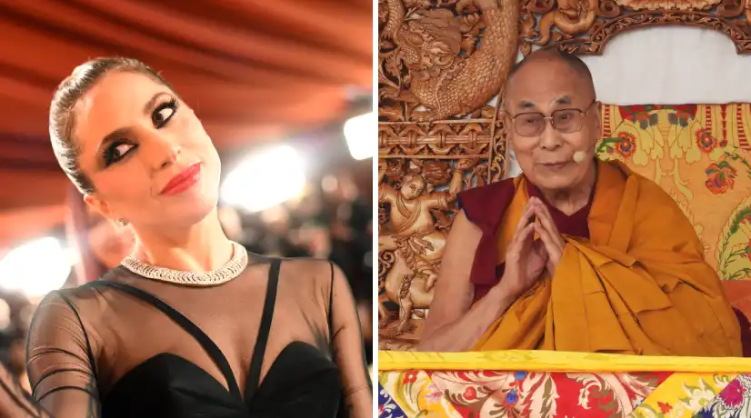 Dalái lama fue visto tocando la pierna de Lady Gaga en video que causó nueva controversia