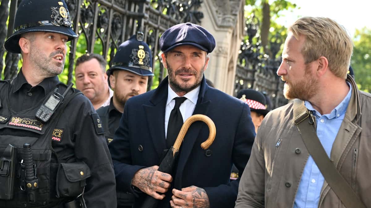 David Beckham hizo fila para despedir a la reina Isabel II