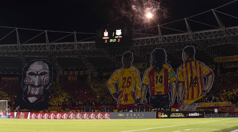 @¡Qué tifo! Leonel Álvarez, Carlos Darwin Quintero y Juan David Ríos fueron homenajeados por Pereira