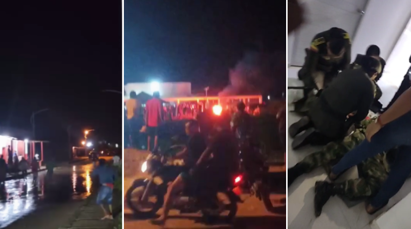 Foto: captura de video Elecciones: fuertes disturbios en Manaure, La Guajira