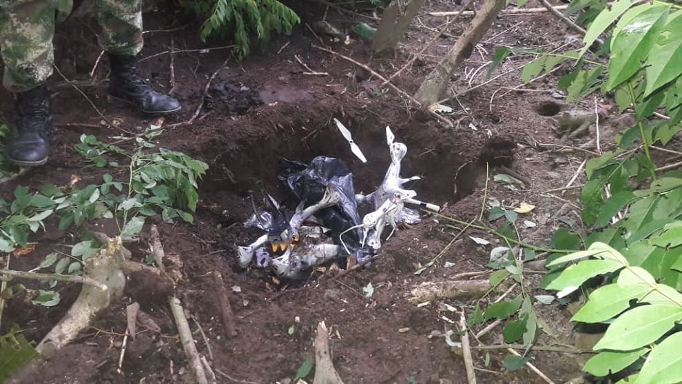 Este tipo de artefactos infringen el Derecho Internacional Humanitario. Foto: Ejército.