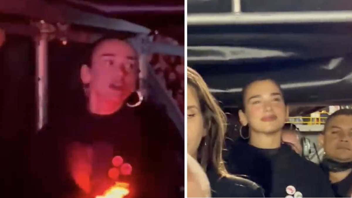 Dua Lipa estuvo viendo a Coldplay en Bogotá