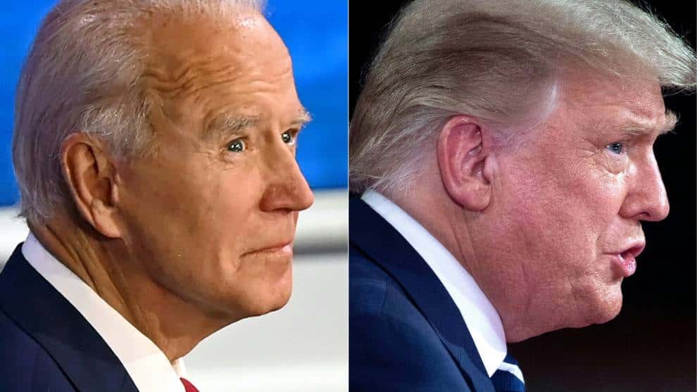 No hubo debate, pero sí un duelo a distancia entre Trump y Biden