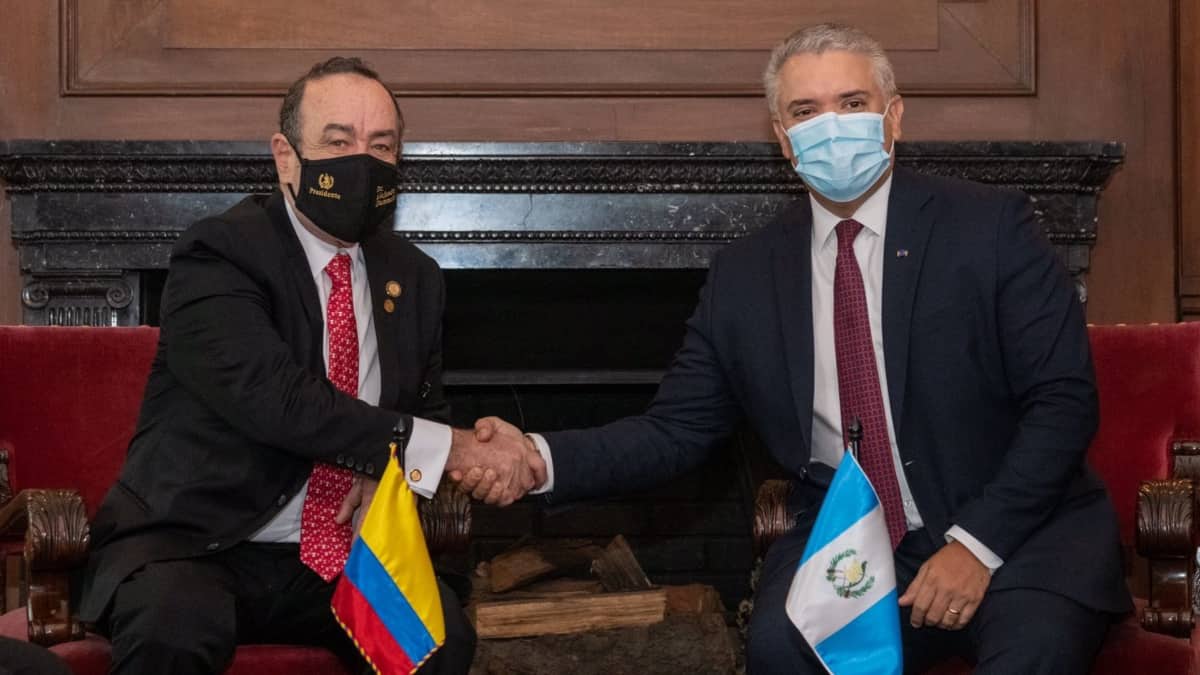 Presidente Iván Duque recibió la visita del mandatario de Guatemala, Alejandro Giammattei