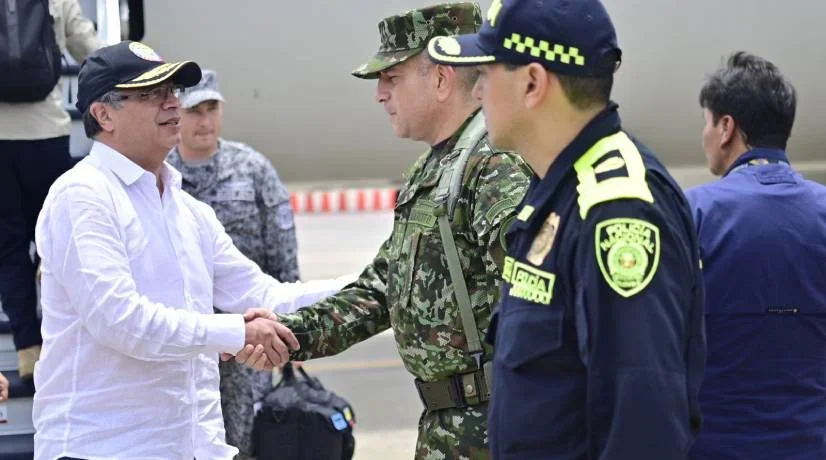Presidente Petro llegó a Caucasia para ponerle un fin al paro minero