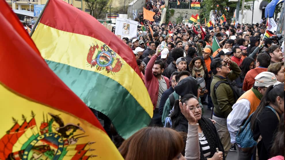 Hay tensión en Bolivia por el resultado de las elecciones. Foto: AFP