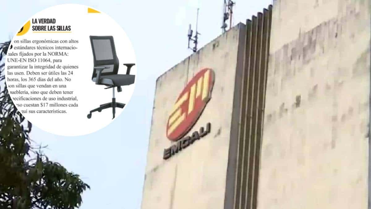 Emcali pautó una página completa en periódico nacional para justificar sillas a $17 millones cada una