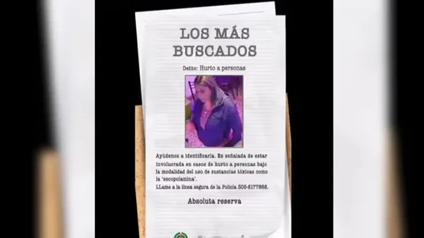Revelan identidad de la mujer más buscada por usar escopolamina para robar en Bogotá Revelan identidad de la mujer más buscada por usar escopolamina para robar en Bogotá