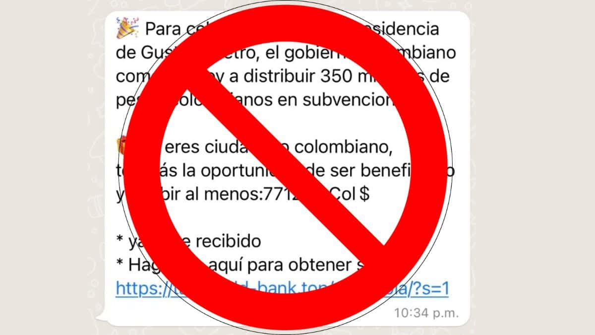 Estafa en WhatsApp promete dinero por victoria de Petro