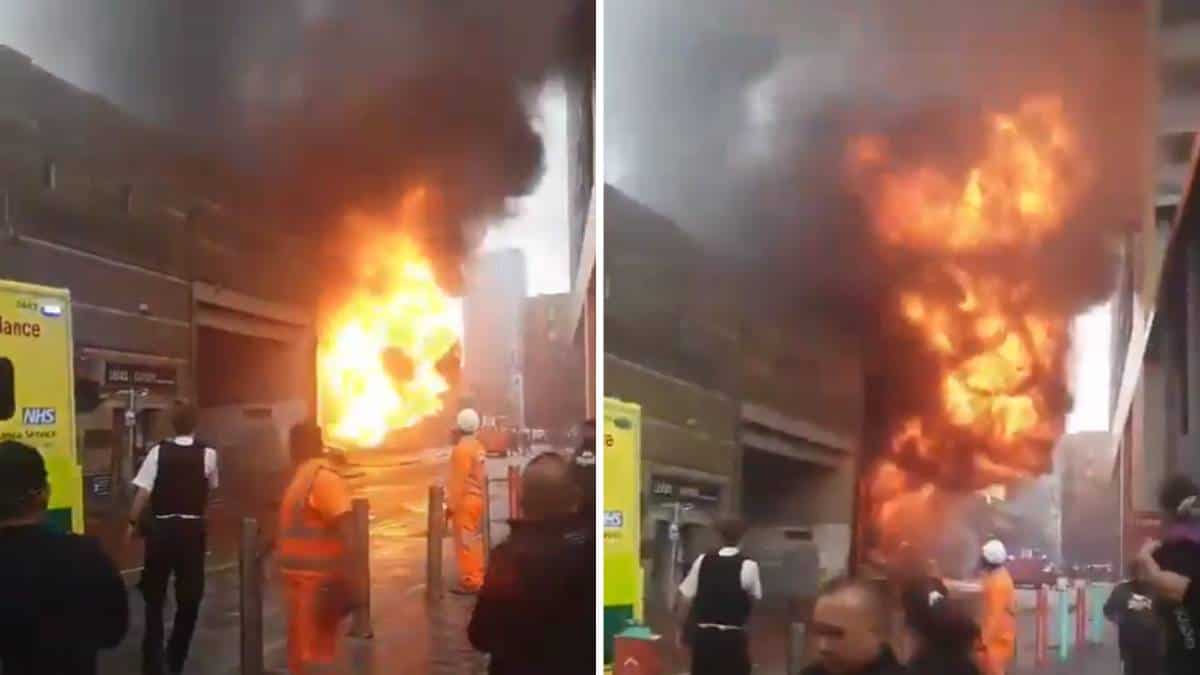 Registran impresionante explosión en el metro de Londres