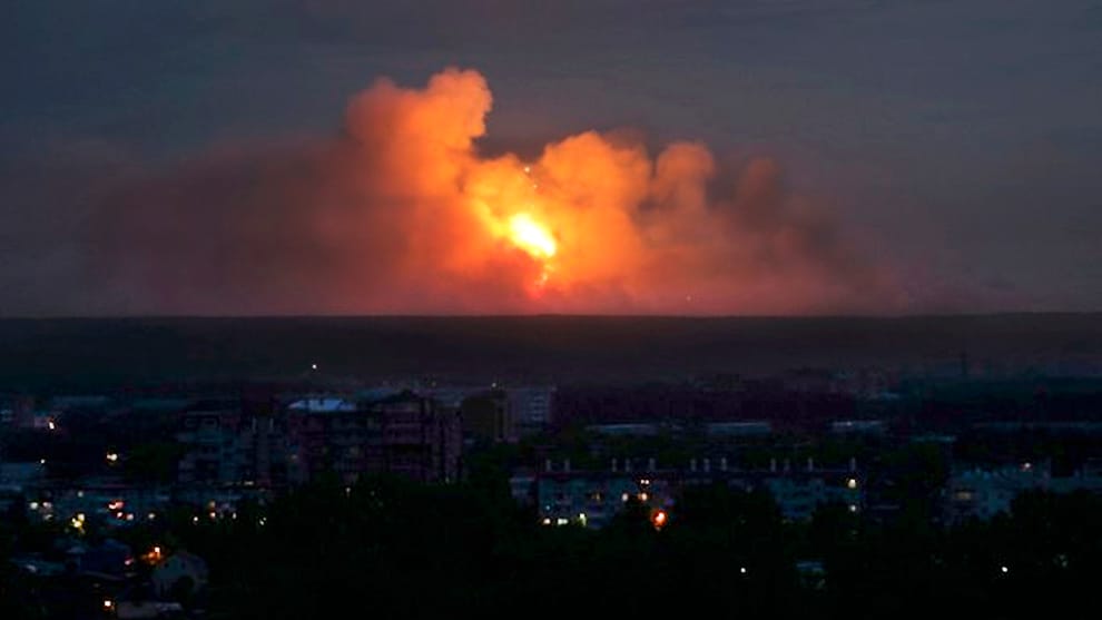 Explosión en base rusa