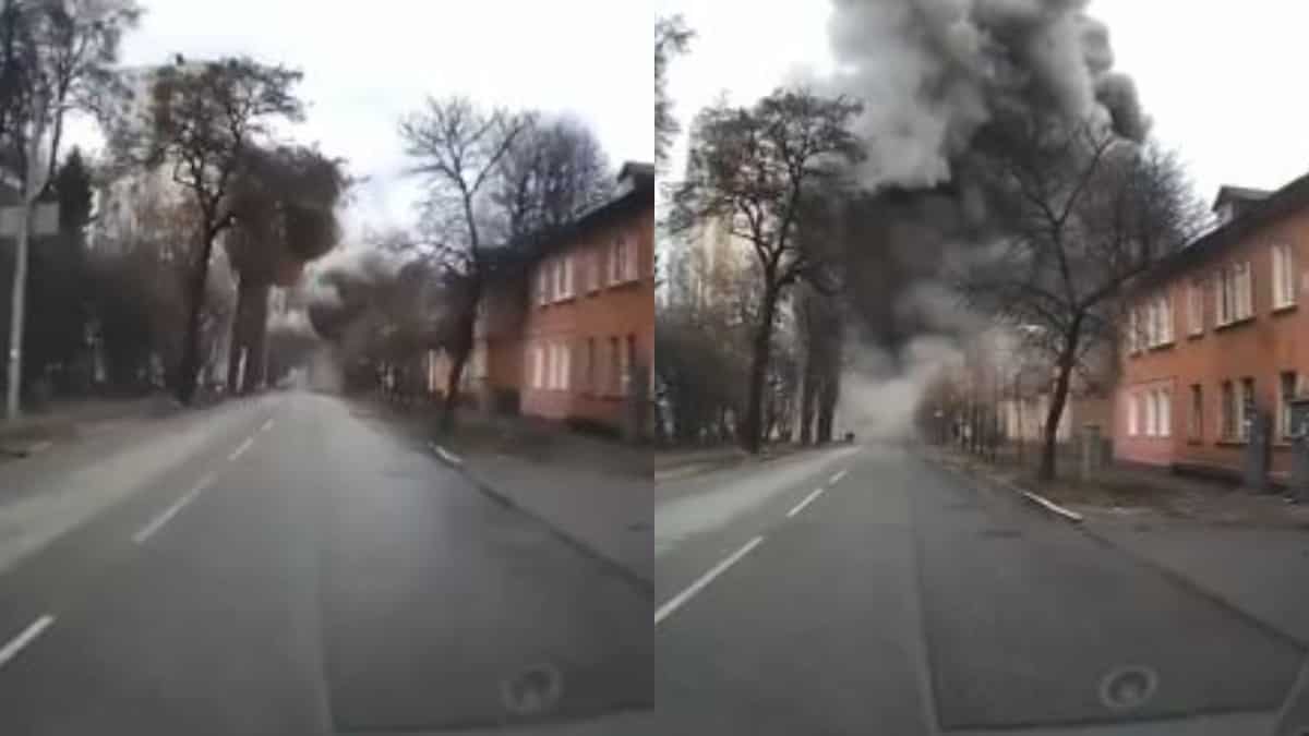 Explosiones en Ucrania por invasión rusa