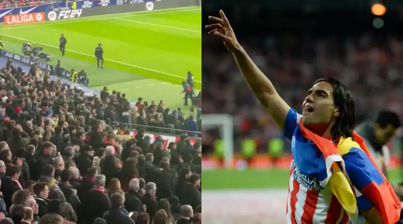 Radamel Falcao García fue ovacionado por todos los aficionados del Atlético de Madrid: video