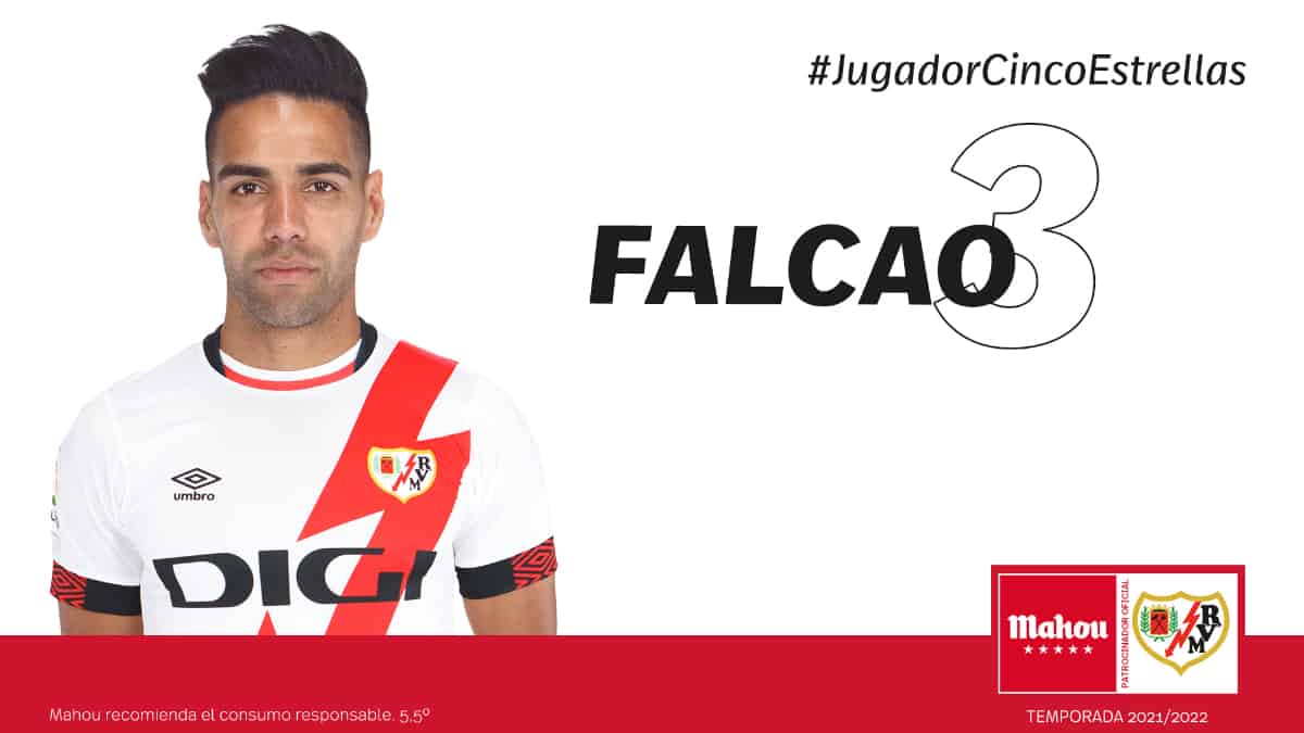 Falcao, el mejor jugador de septiembre en el Rayo Vallecano